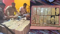 Bengal police raided the home of a retired government bus driver to find crores in cash and 15 kilos of gold. (Image source: X/ @SuvenduWB)