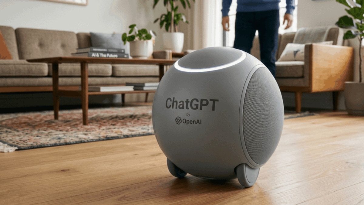 ChatGPT powered speaker on wheels concept