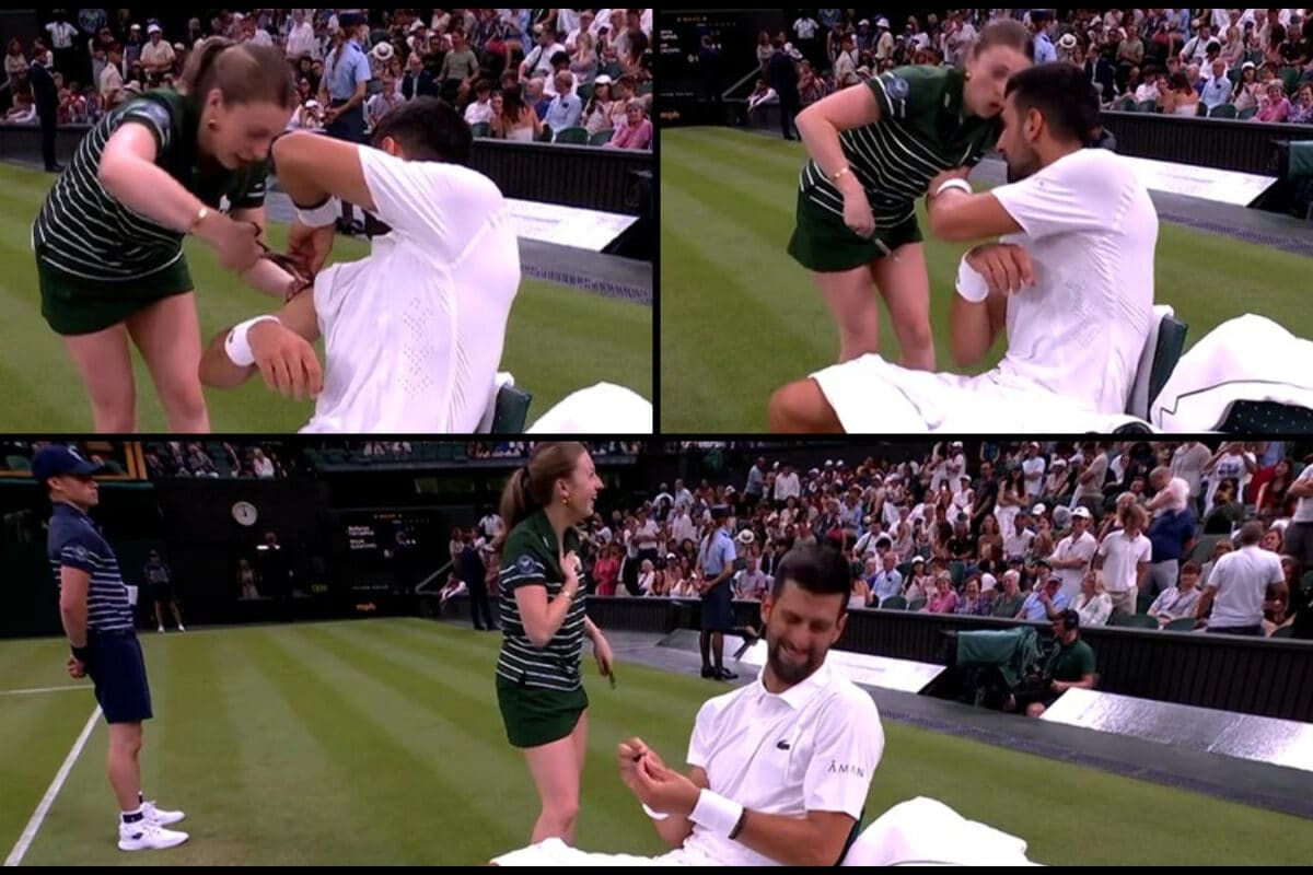 Novak Djokovic Scares Ball Girl With Mid-Match Prank At Wimbledon | WATCH