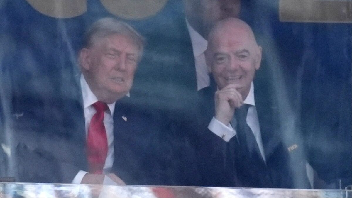 Video of Trump watching the World Cup final spreads online