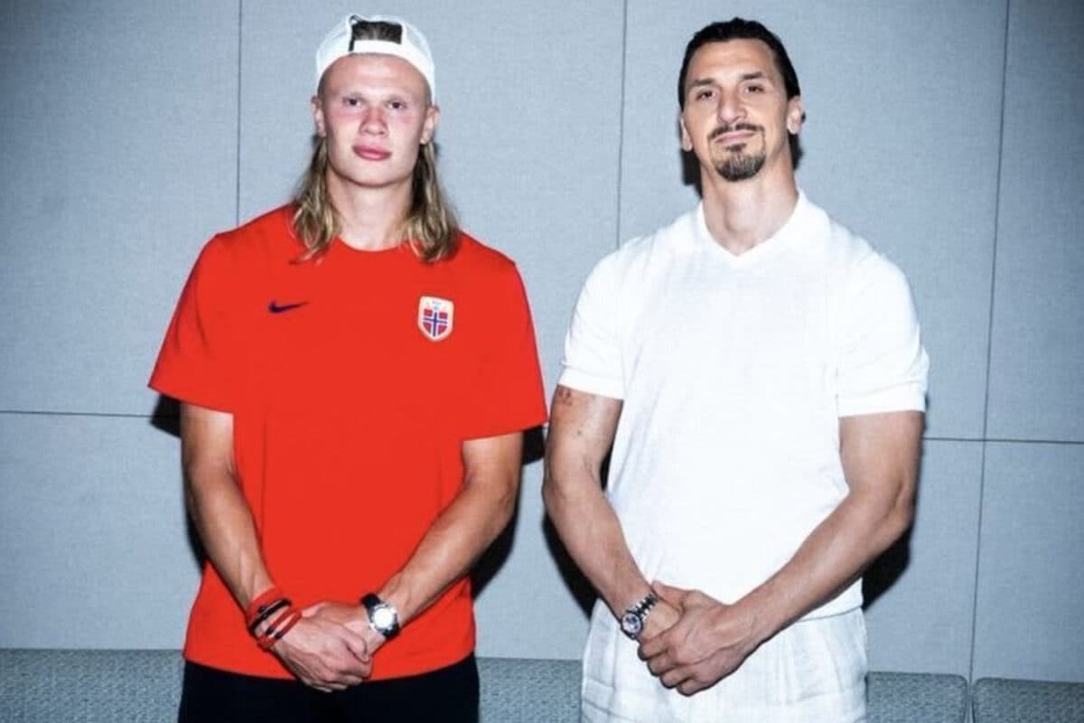 'From The Best, To The Best': Erling Haaland Links Up With Zlatan Ibrahimovic After WC Exit