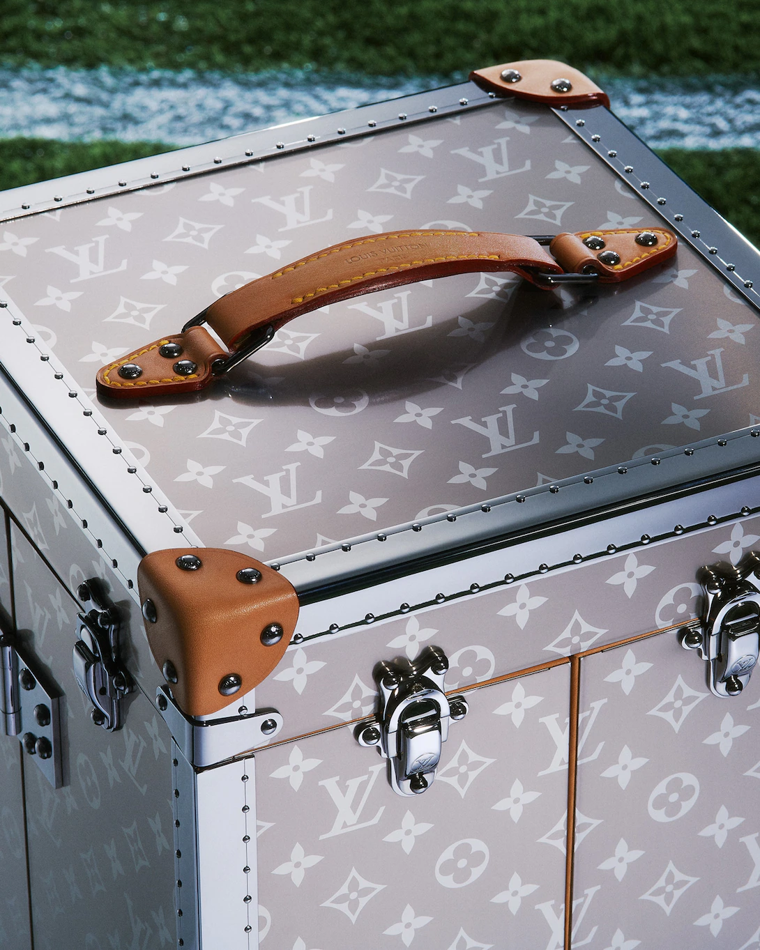 The partnership isn't stopping at the Trophy Trunk. Louis Vuitton is also releasing a limited-edition collection of three trunks inspired by it, each carrying the same golden 'V' and a hand-painted rendering of the FIFA World Cup Trophy. You may never get your hands on the real trophy, but this is about as close as luxury retail will let you get. (Credit: Louis Vuitton)