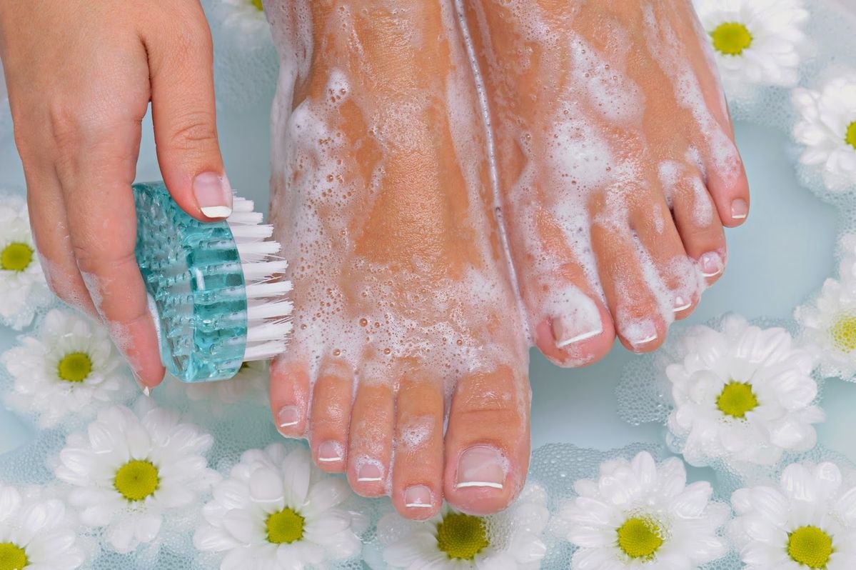 Keep Your Feet Clean and DryWash your feet with mild soap after returning home, especially if you've walked through puddles or floodwater. Dry them thoroughly, paying special attention to the spaces between your toes, where moisture tends to linger. Keep Your Feet Clean and DryWash your feet with mild soap after returning home, especially if you've walked through puddles or floodwater. Dry them thoroughly, paying special attention to the spaces between your toes, where moisture tends to linger.