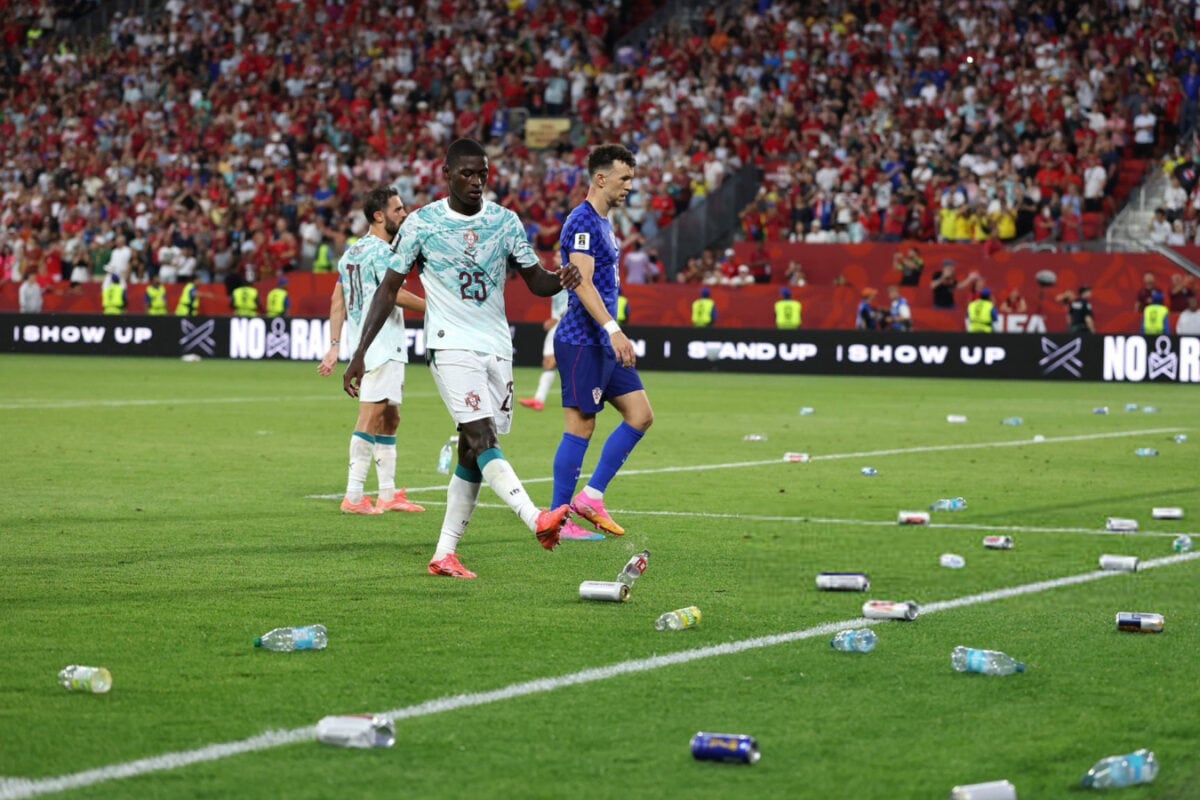 Angry Croatia Fans Throw Bottles Onto Pitch After VAR Denies Gvardiol's Equaliser | WATCH