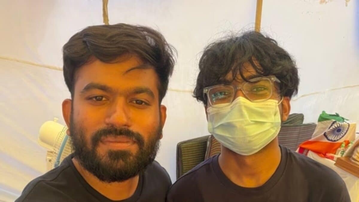 CBSE portal whistleblower Nisarga Adhikary joins Jantar Mantar exam protest
