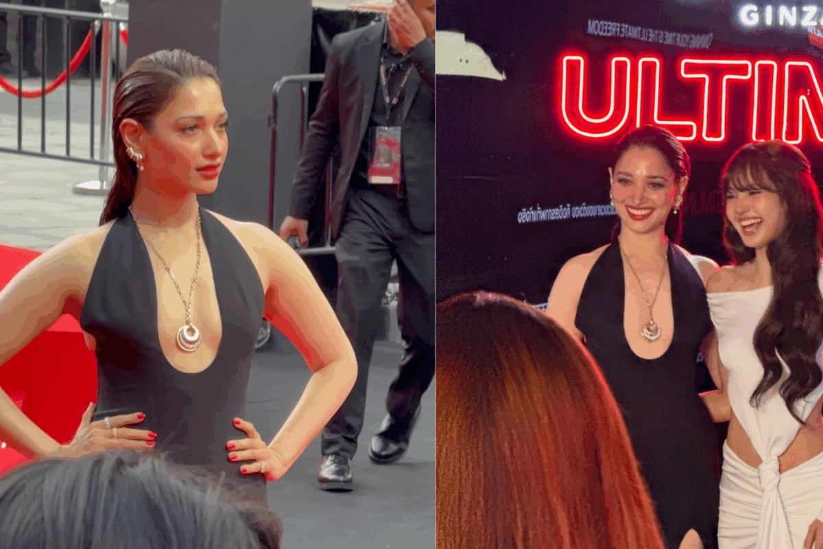 Tamannaah Bhatia Stuns In A Black Cut-Out Dress At Shiseido Bangkok Event With Lisa