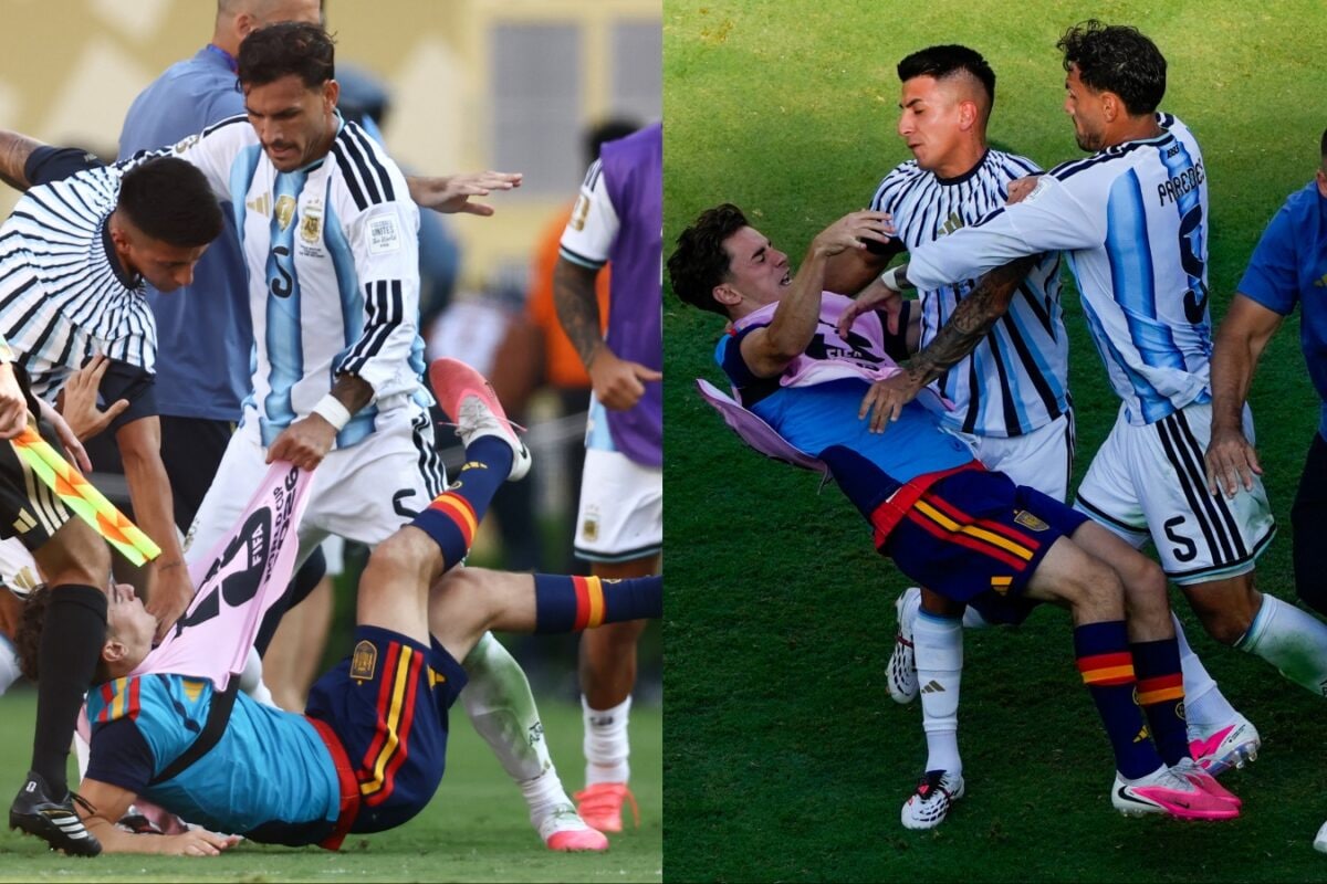 Leandro Paredes Fights With Spain Player After Argentina's Defeat In FIFA World Cup 2026 Final | Watch