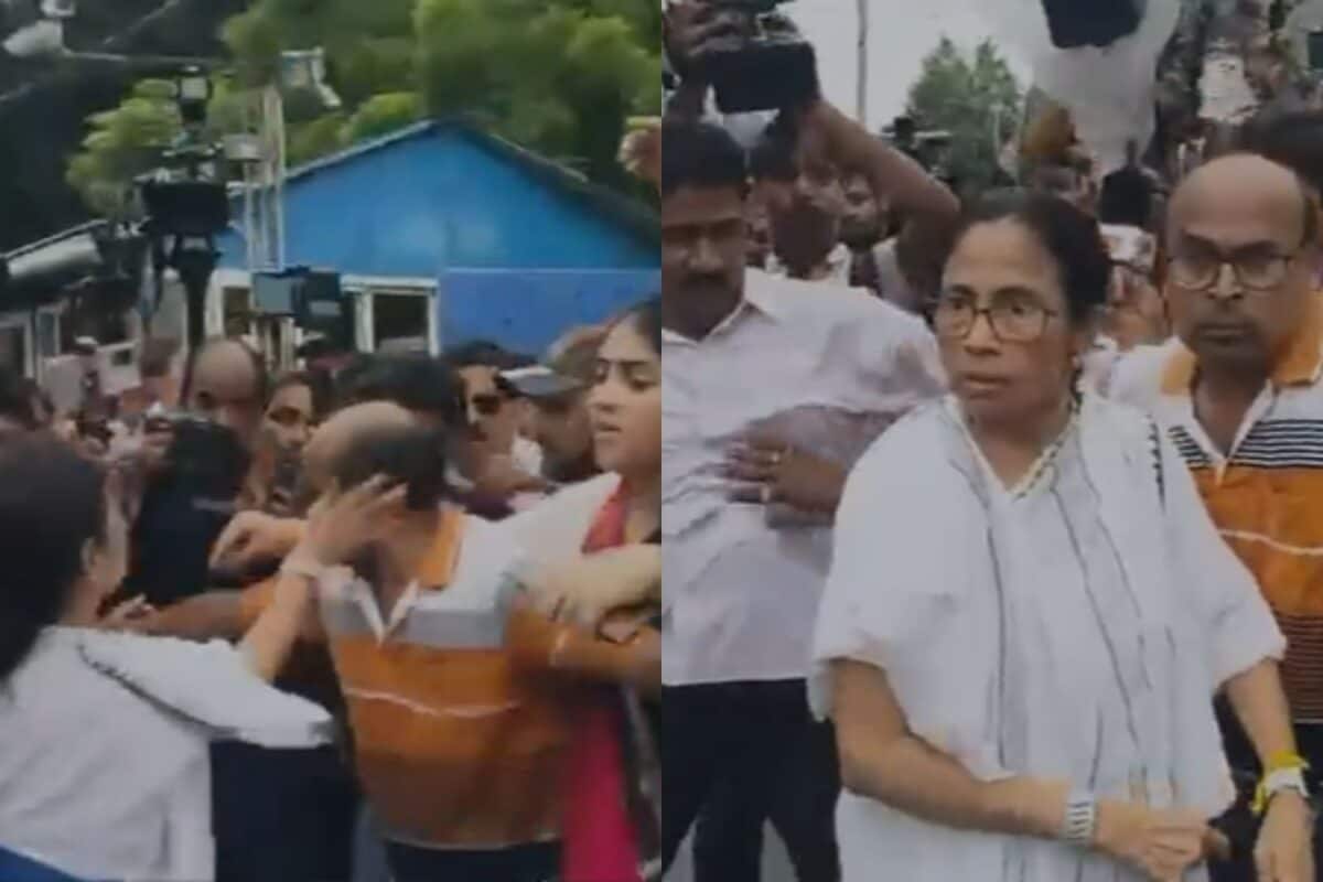 Mamata Banerjee Slaps Her Own Party Worker During TMC Protest In Kolkata | Video