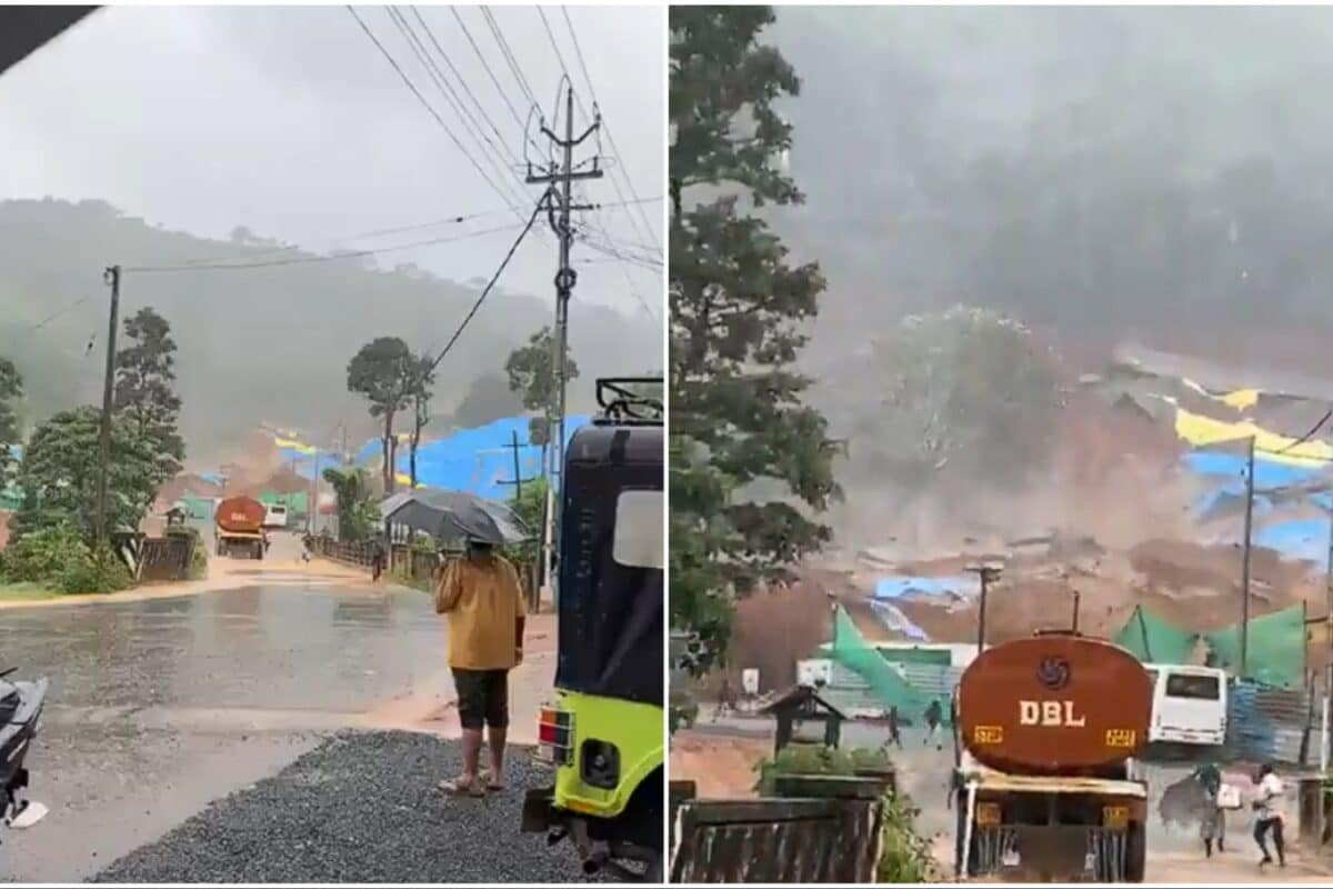 Video Captures Moment Landslide Hit Tunnel Project In Wayanad: One Dead, Several Missing
