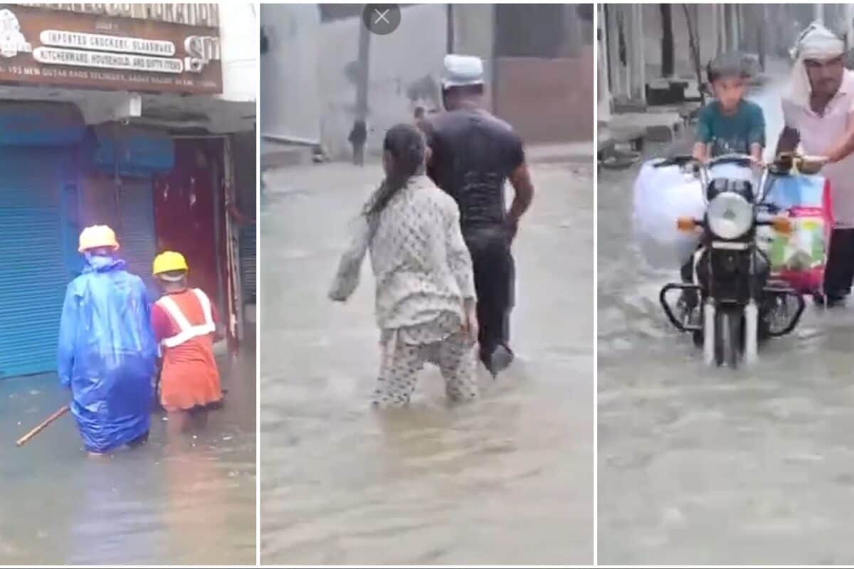 Delhi Rains Turn Roads Into Rivers, Commuters Stranded As Traffic Jams Hit Key Routes In NCR | Videos