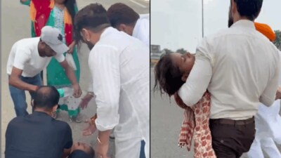 Chirag Paswan stopped his convoy after noticing an injured young woman on the roadside while travelling from Amritsar to Jalandhar on Sunday.