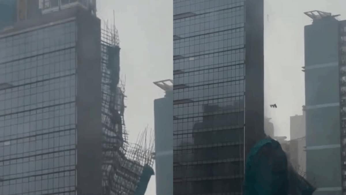 Typhoon Noul Collapses Scaffolding in Hong Kong