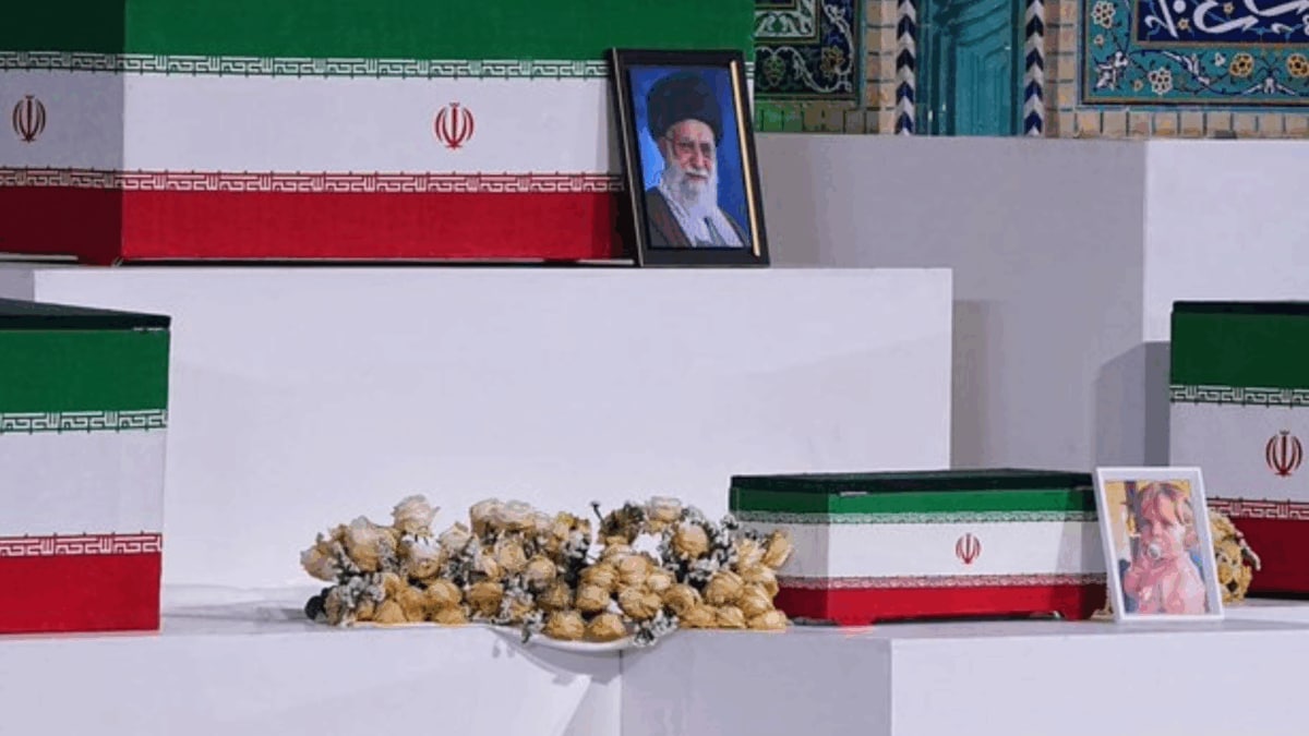 Tiny Casket, Heavy Grief: Khamenei's 14-Month-Old Granddaughter's Coffin Displayed In Tehran | Watch