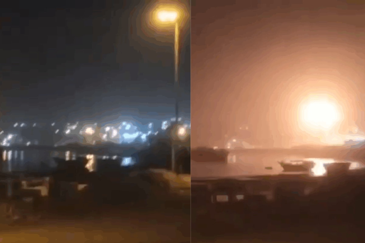 Video Shows Moment US Strikes Iran's Chabahar Port As Trump Warns Tehran Of More Attacks