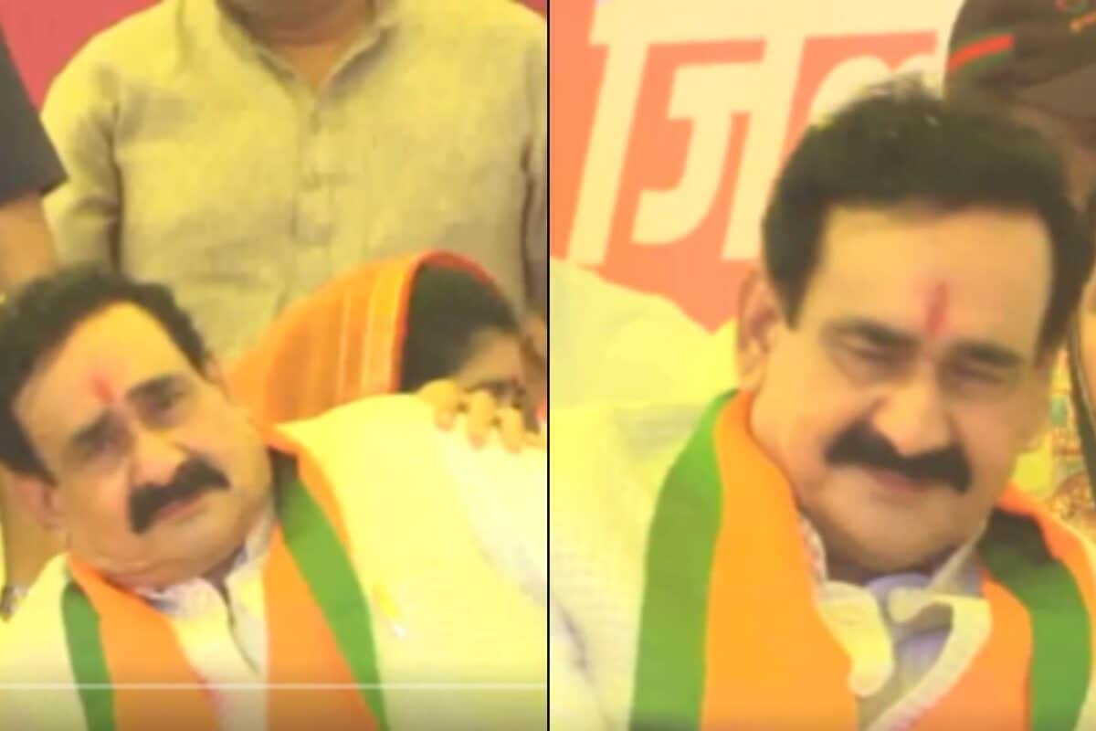 Narottam Mishra Gets Emotional At BJP Rally For Datia Bypoll Candidate Ashutosh Tiwari | Video