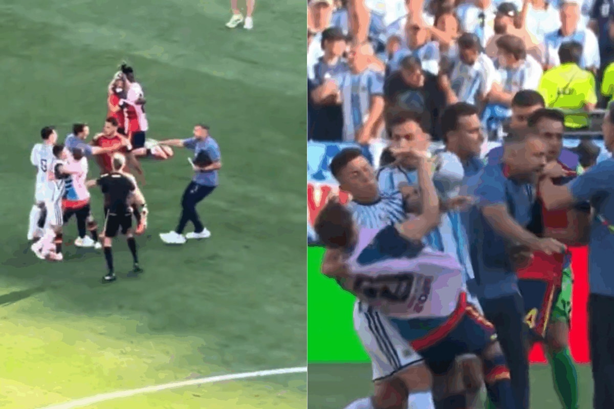 Spain’s FIFA World Cup Celebration Turns 'Ugly' As Argentina Players Brawl After Final; Internet Says ‘Classless In Defeat’