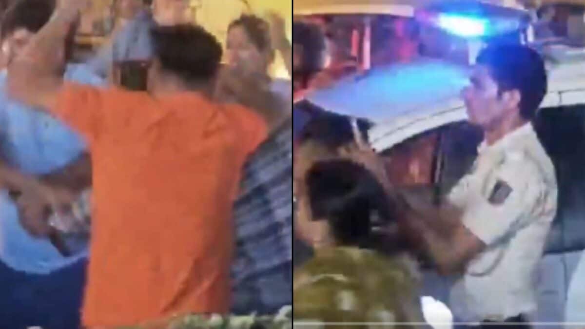 Road Rage In East Delhi Over Minor Car Collision; Cops Seen Filming Instead Of Stopping Fight