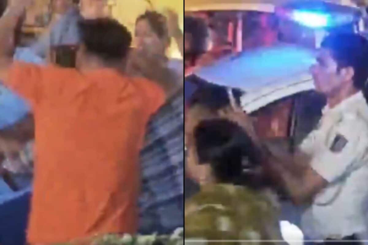 Road Rage In East Delhi Over Minor Car Collision; Cops Seen Filming Instead Of Stopping Fight