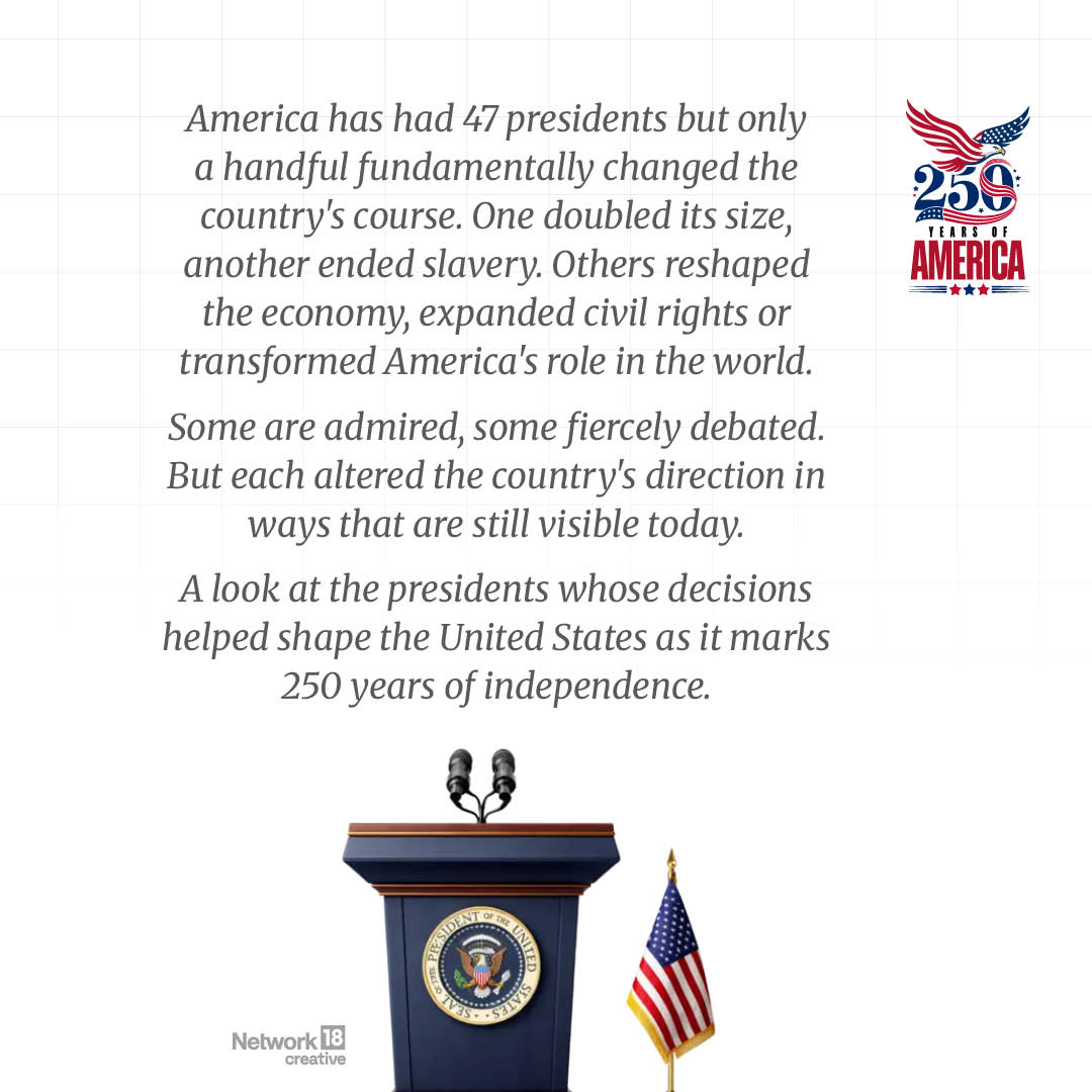 Over the past 250 years, America's presidents have faced wars, economic upheavals, social change, and global challenges. While history continues to debate their legacies, their decisions have collectively shaped the nation the United States is today. Over the past 250 years, America's presidents have faced wars, economic upheavals, social change, and global challenges. While history continues to debate their legacies, their decisions have collectively shaped the nation the United States is today.