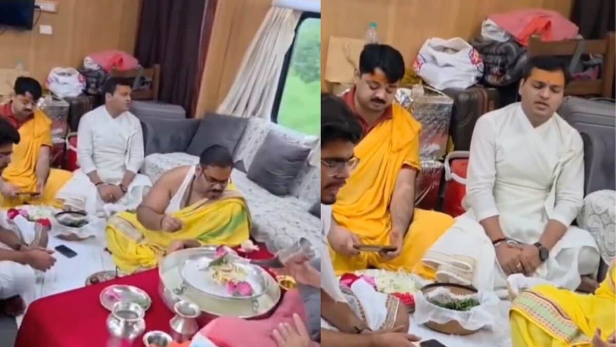 'Honeymoon Coach' Wasn't The End: Puja Inside Moving Train Sparks Buzz, Railways Clarifies | Watch