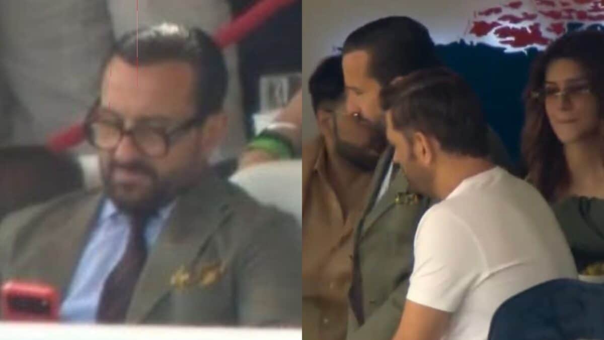 Saif Ali Khan and Taimur watch Lord's ODI with MS Dhoni