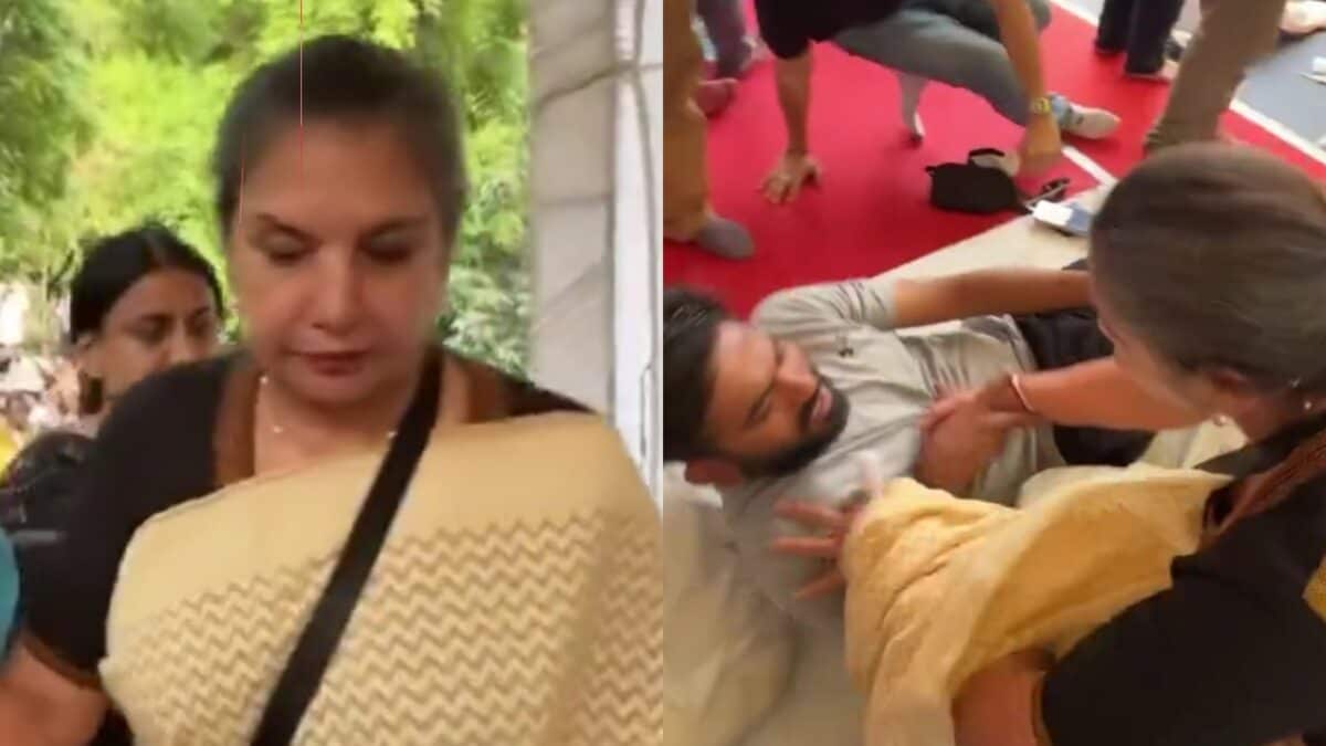 Shabana Azmi meets hunger-striking CJP founder at Jantar Mantar