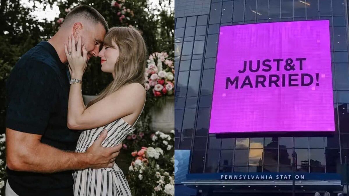 Taylor Swift And Travis Kelce Are Now Married, MSG Confirms News With 'Just Married' Display