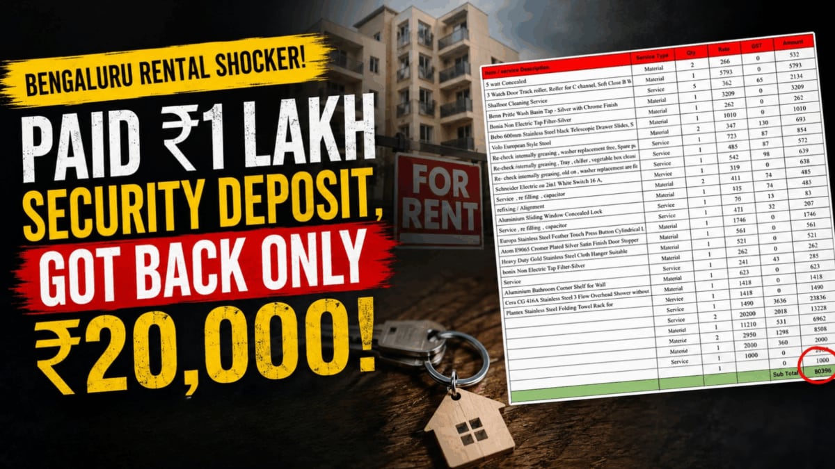 Bengaluru Tenant Gets Only ₹20k Back from ₹1 Lakh Deposit