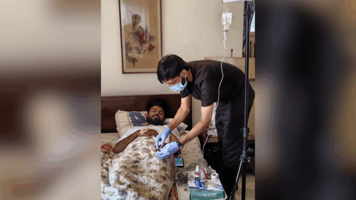5162 Postcode 'Man's Fighting Typhoid Now!': CJP Founder Abhijeet Dipke's IV Drip ...