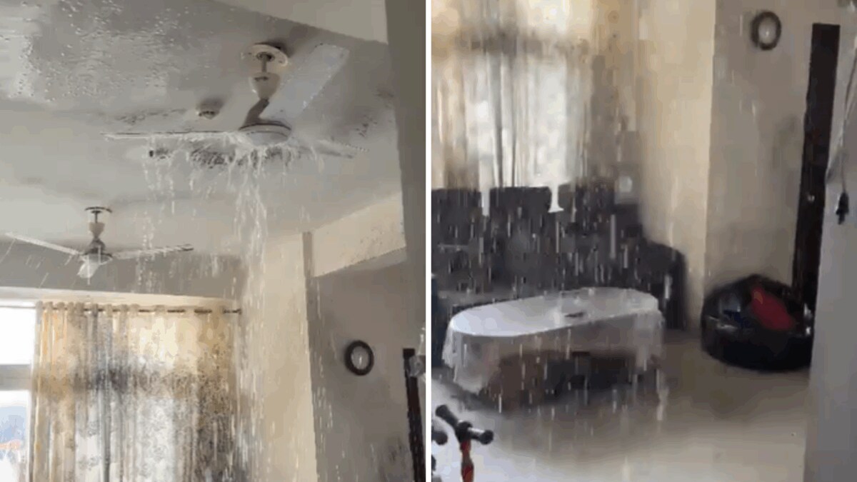Delhi Family's Apartment Flooded After Ceiling Burst