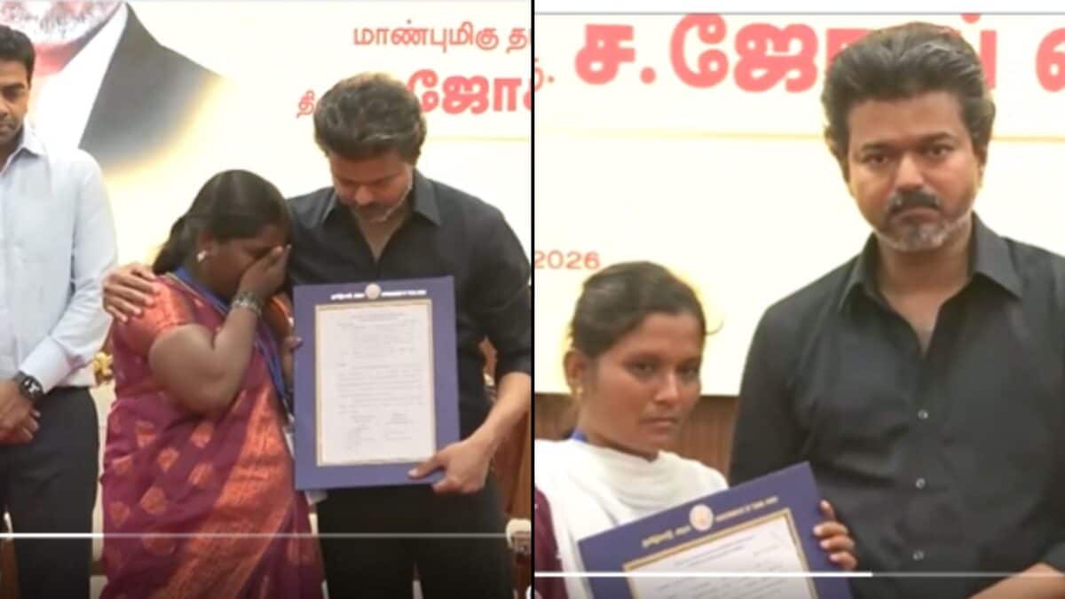 Tamil Nadu CM Vijay Breaks Down While Meeting Families Of Karur Stampede Victims | Video