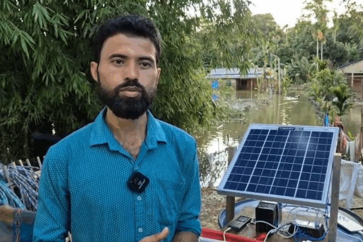 As Assam Floods Cut Power, One Innovator's Solar Chargers Keep Villages Connected