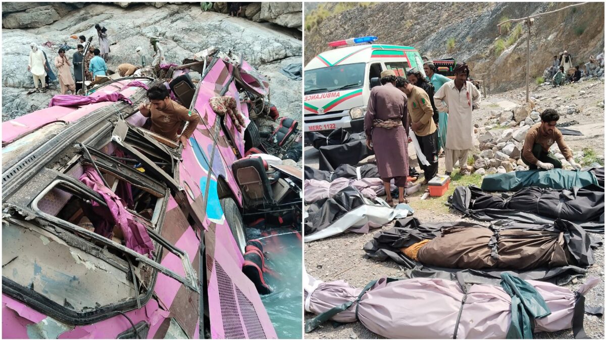 At Least 40 Dead In Pakistan After Passenger Bus Falls Into 80ft Deep Gorge
