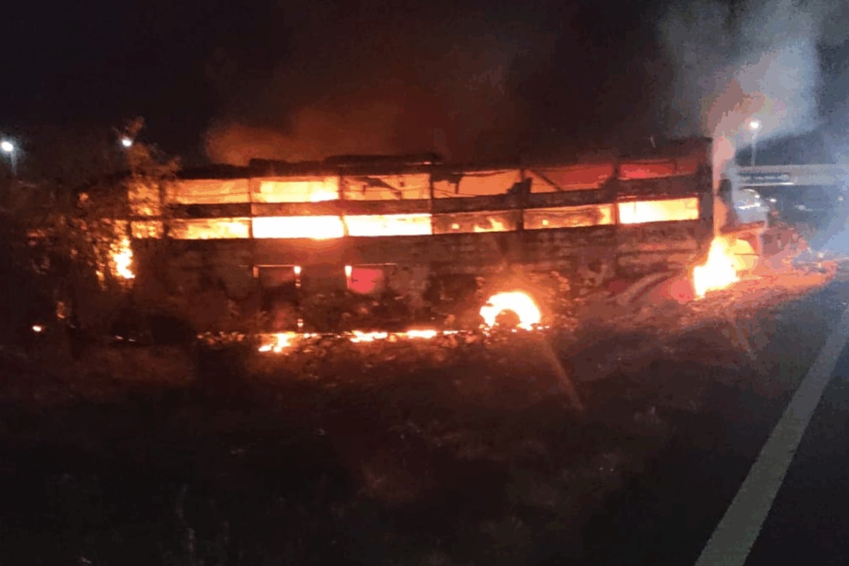Two Killed, 17 Injured As Bus Bursts Into Flames After Collision With Truck On Delhi-Mumbai Expressway