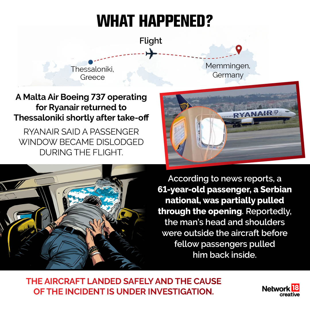 Rapid decompression occurs when cabin pressure suddenly drops because of damage to the aircraft. This creates a powerful rush of air as the cabin pressure tries to equalise with the thinner air outside.