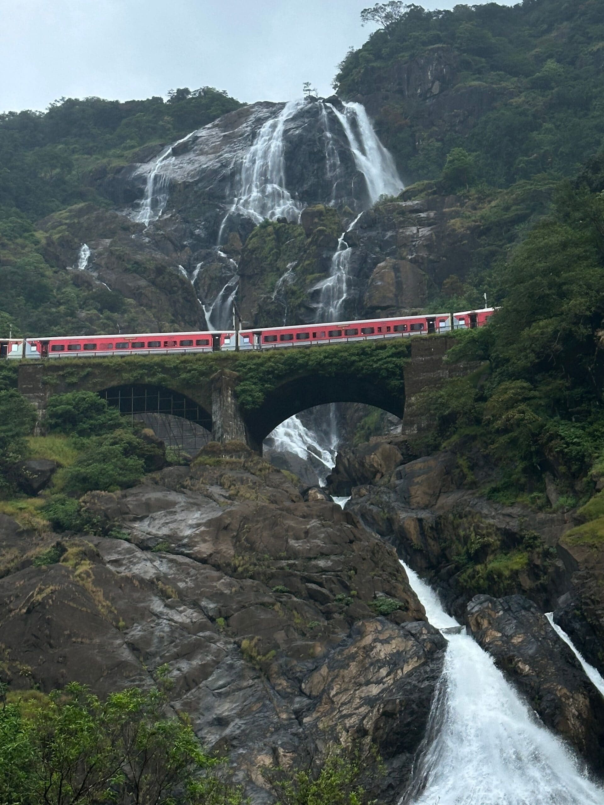 Mumbai-Madgaon Jan Shatabdi (Maharashtra-Goa)If you're heading to Goa, this Konkan Railway journey is an attraction in itself. The Vistadome coach offers uninterrupted views of cascading waterfalls, dense forests, tunnels, rivers and dramatic coastal landscapes, especially during the monsoon when the Western Ghats are at their greenest. Mumbai-Madgaon Jan Shatabdi (Maharashtra-Goa)If you're heading to Goa, this Konkan Railway journey is an attraction in itself. The Vistadome coach offers uninterrupted views of cascading waterfalls, dense forests, tunnels, rivers and dramatic coastal landscapes, especially during the monsoon when the Western Ghats are at their greenest.
