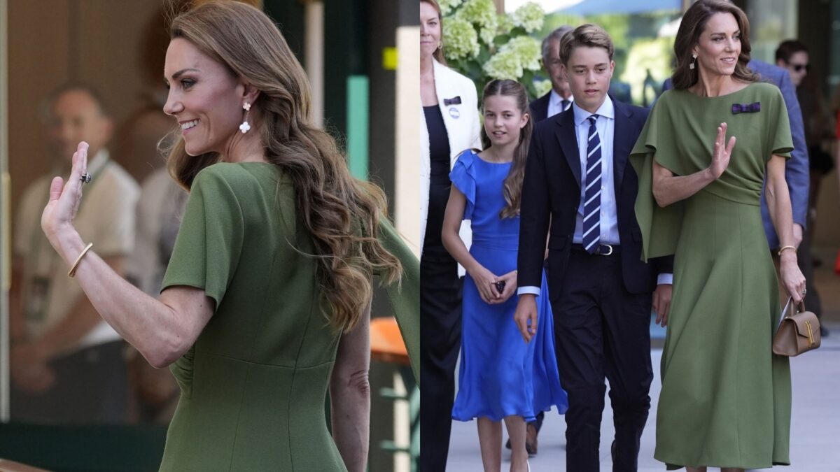 Kate Middleton’s Grassy Green Dress Gets A Standing Ovation At Wimbledon