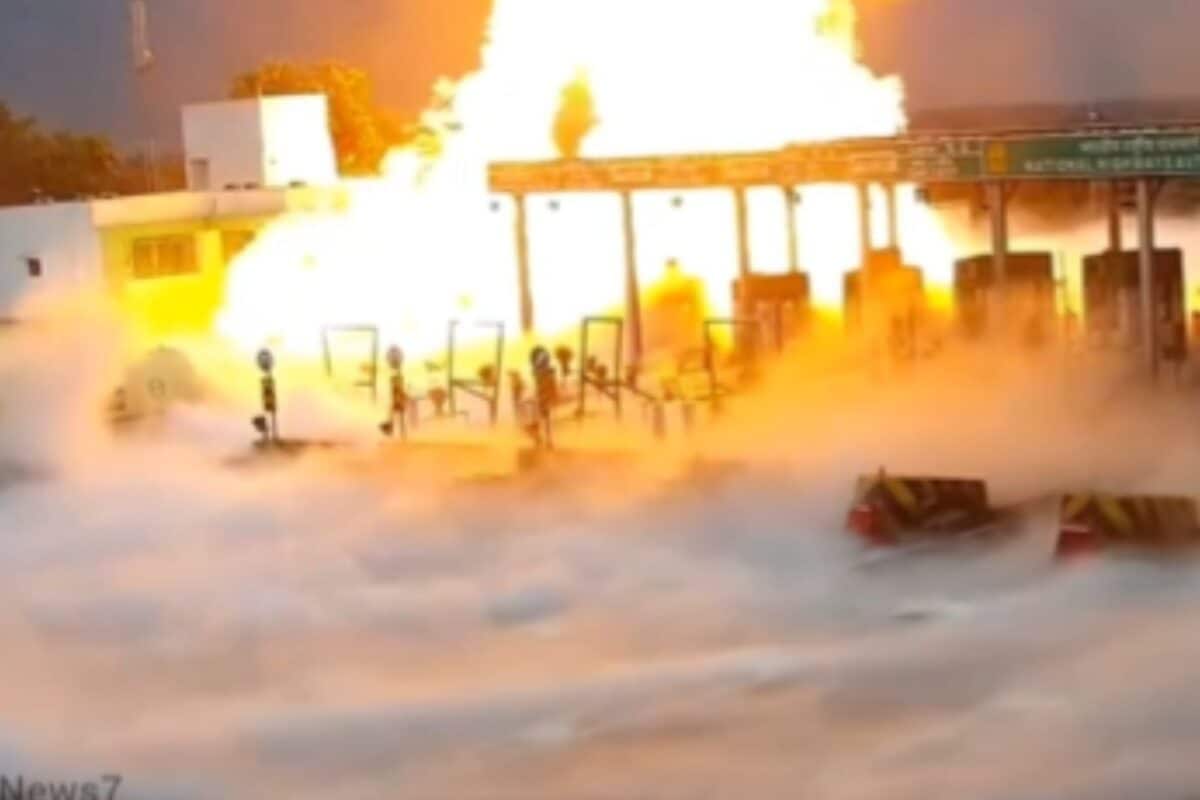 Four Killed After LPG Tanker Crashes Into Toll Plaza In Uttar Pradesh's Kaushambi | Video