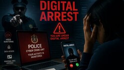 Digital arrest scams involve fraudsters posing as police, CBI, ED or other government officials, coercing victims into transferring money under the false claim that they are under investigation. (AI-Generated Image)