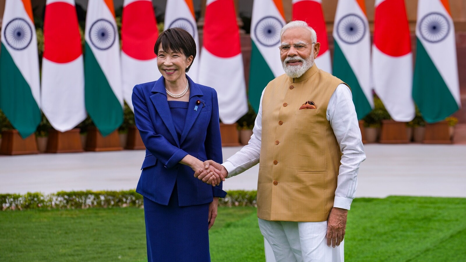 Both the leader will hold bilateral talks at the Hyderabad House to strengthen bilateral cooperation across trade, investment, defence and other key sectors. (PTI Photo/Kamal Kishore)