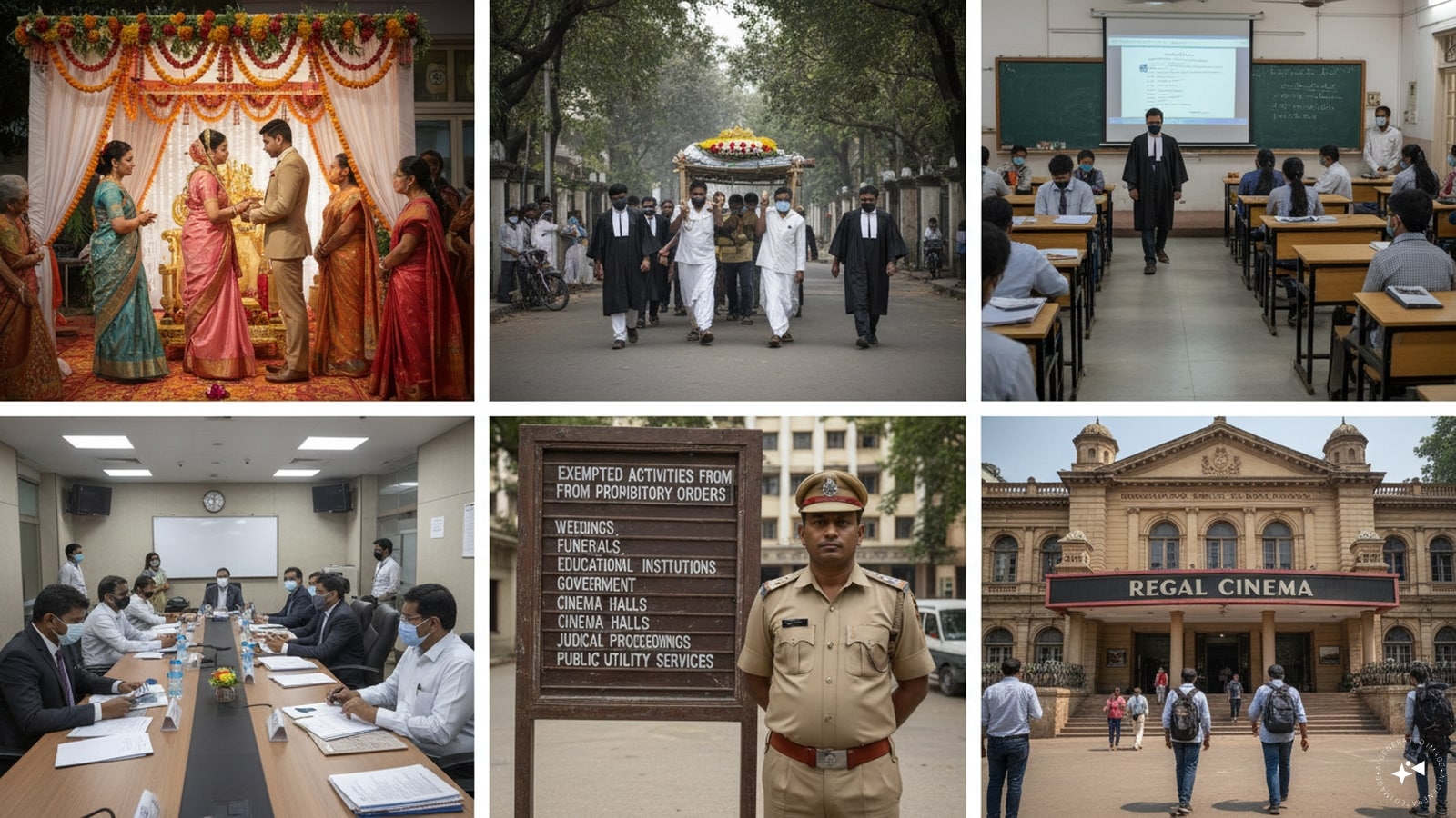 Weddings, funerals, academic activities, statutory meetings, cinemas, courts, and government offices are exempt from these restrictions. (AI photo)