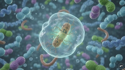 Autophagy happens naturally 24x7 at low levels to maintain baseline cellular health. (AI generated for representation) Autophagy happens naturally 24x7 at low levels to maintain baseline cellular health. (AI generated for representation)