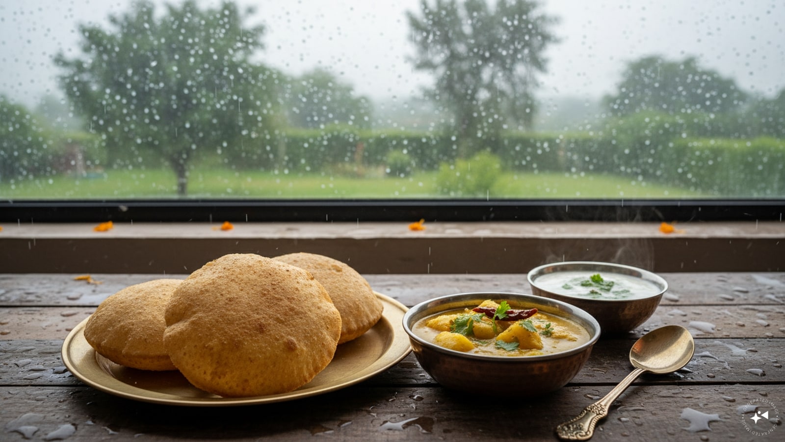 Buckwheat flour (kuttu atta) puris are a traditional fasting recipe enjoyed during many Hindu vrat days. Served with vrat-friendly potato curry or yoghurt, they make a comforting meal during rainy weather.