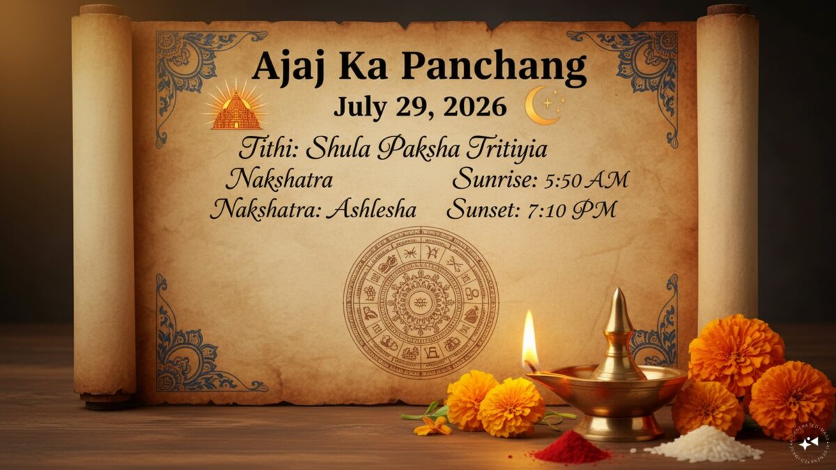 Panchang Details for July 29, 2026