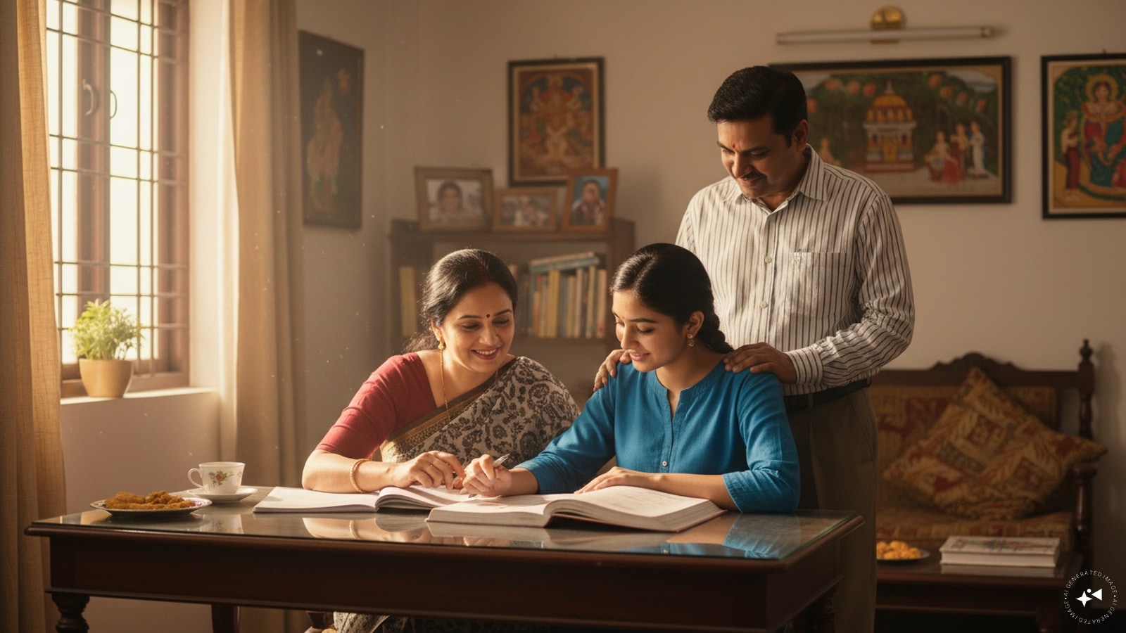 Encouragement from parents and families plays an important role in helping girls continue their education.