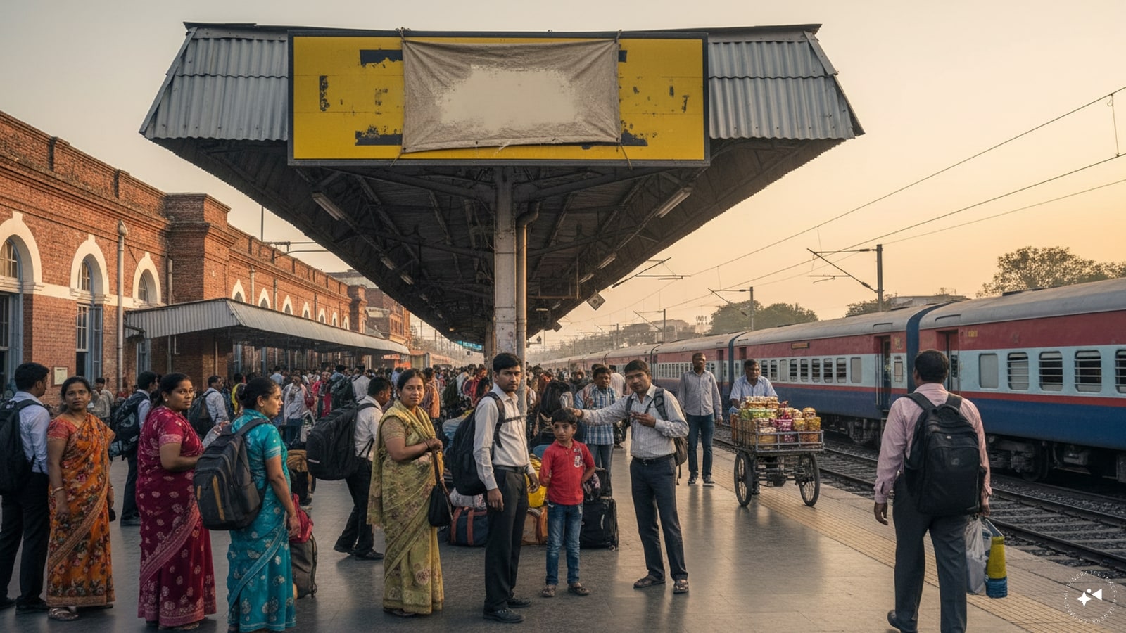 Unlike every other railway station in India, where the name of the station is prominently displayed, this station has a yellow signboard with the name deliberately covered or removed. Visitors are often surprised when they arrive and cannot recognize the station from the platform. Unlike every other railway station in India, where the name of the station is prominently displayed, this station has a yellow signboard with the name deliberately covered or removed. Visitors are often surprised when they arrive and cannot recognize the station from the platform.