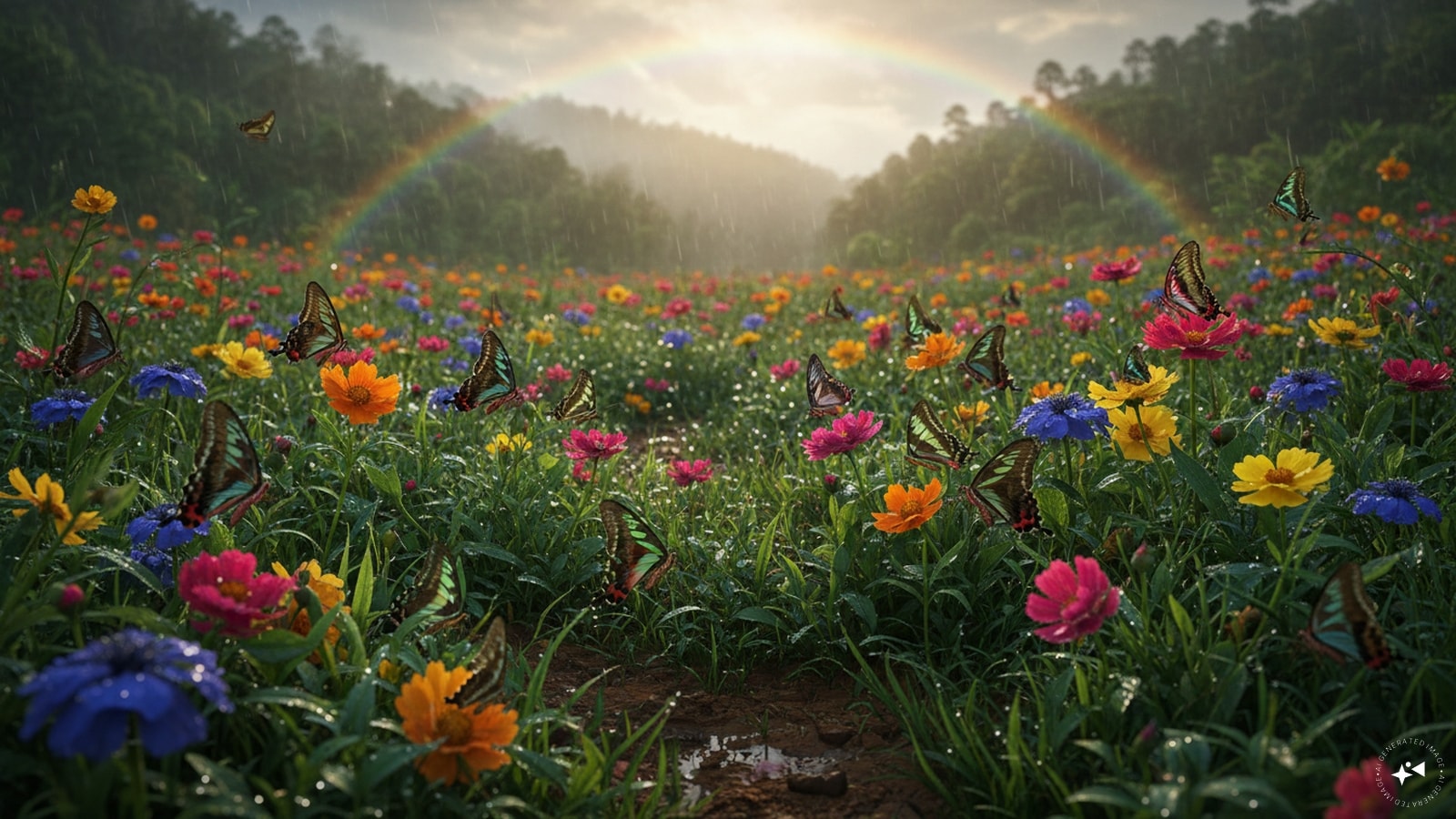 Butterflies Return in Large Numbers: Many butterfly species become more active after the rains as flowering plants bloom and nectar becomes readily available across forests and gardens.