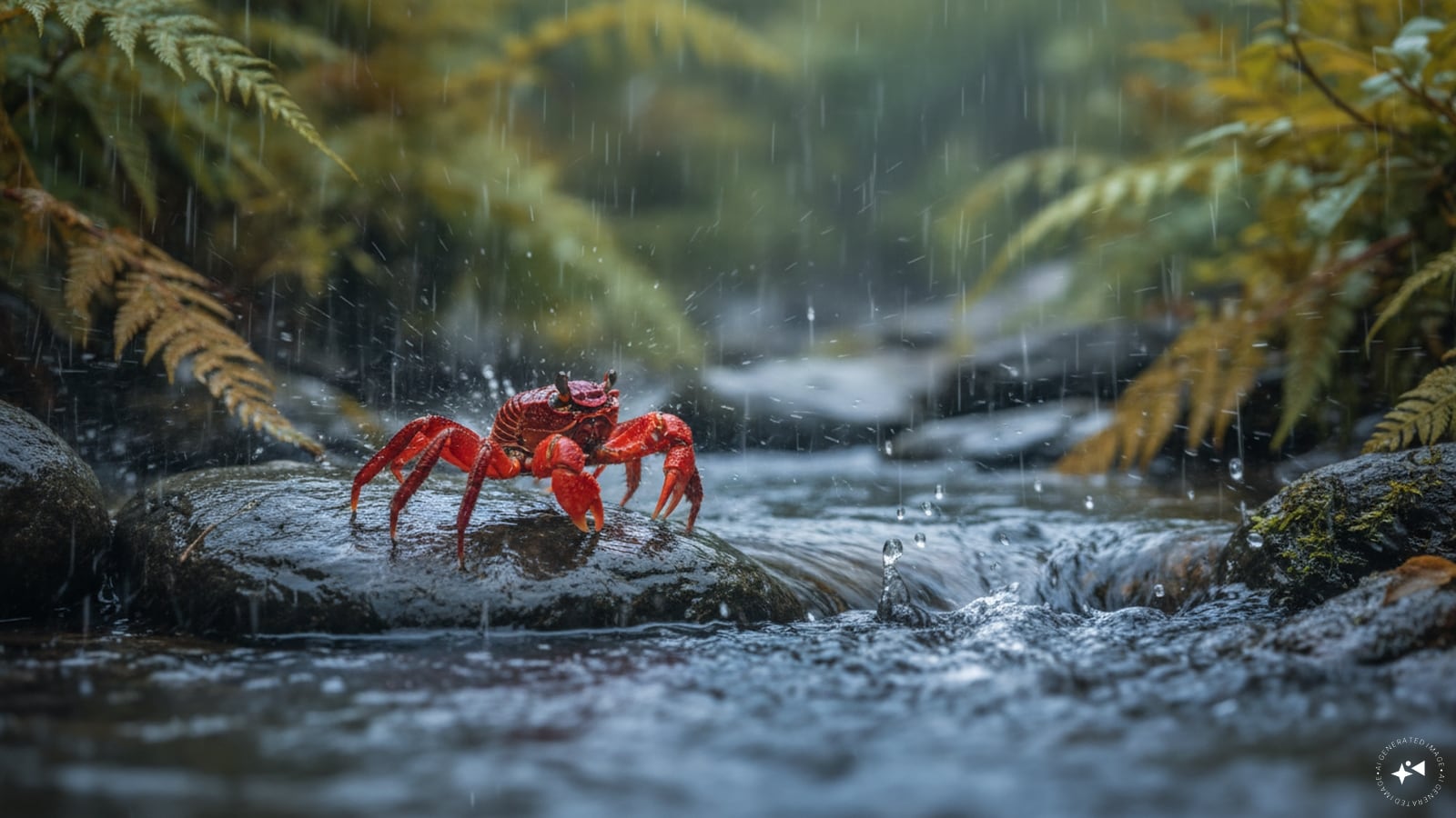 Crabs Venture Out: During the rainy season, freshwater and land crabs become much more active. They emerge from their burrows to feed, breed and move to new habitats.