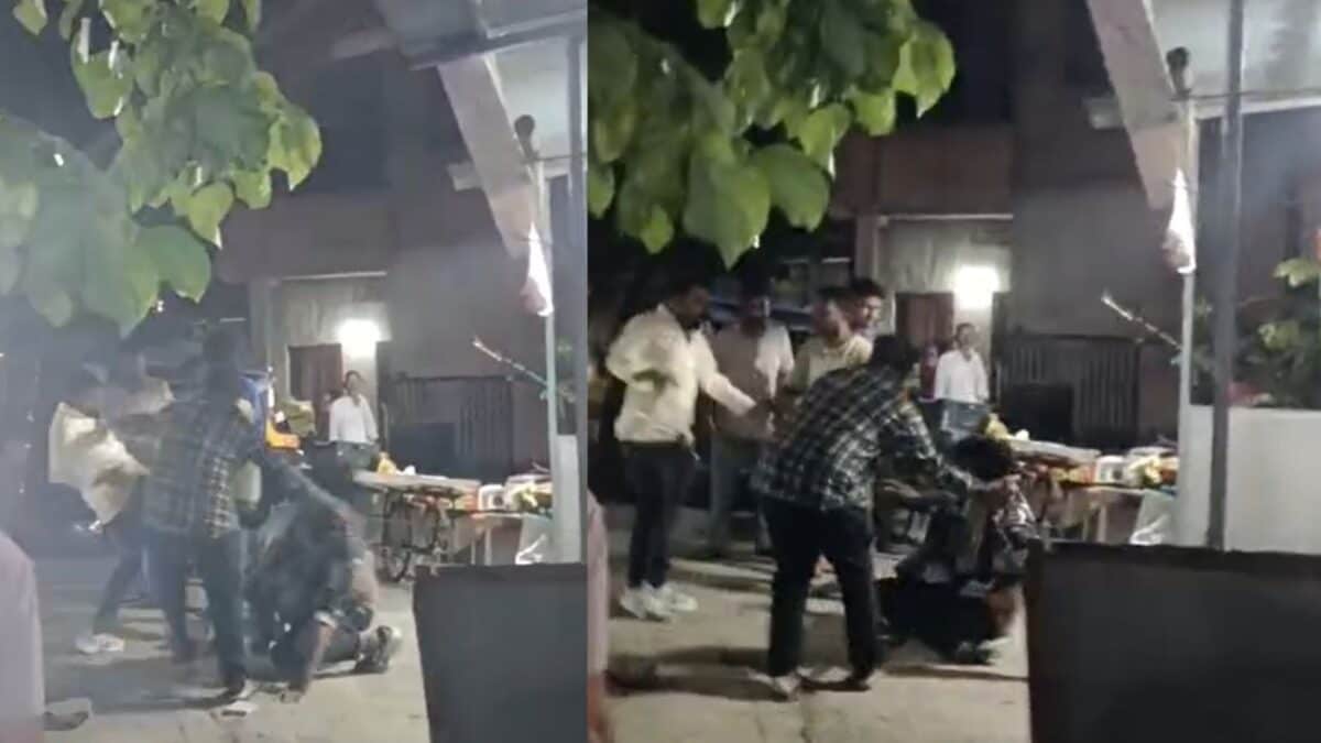 Video: Nagpur Cop Dragged Out Of Car, Beaten On Road By Bike-Borne Men