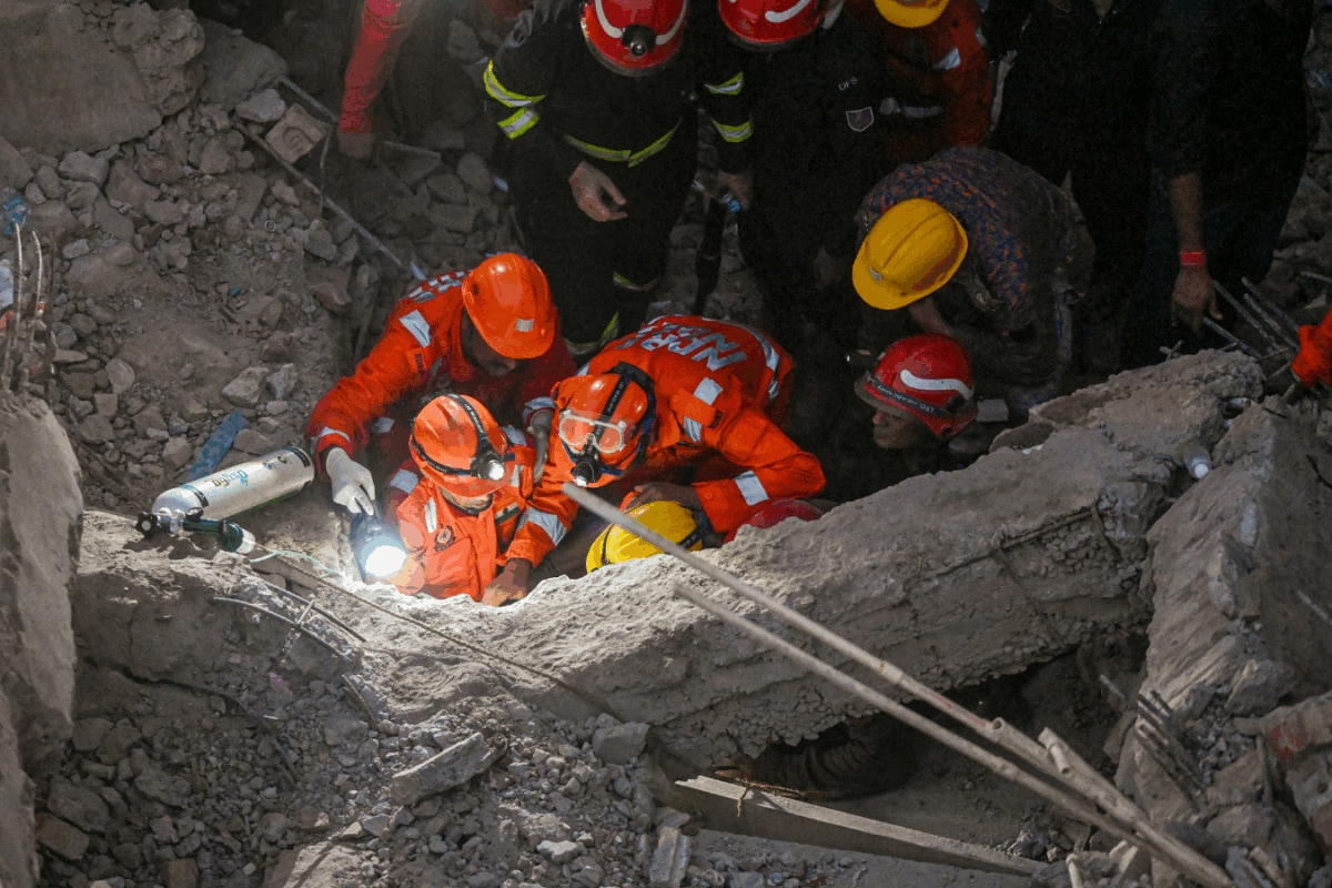 Three Dead, One Injured As Under-Construction Building Collapses In Delhi's Rohini Amid Heavy Rains